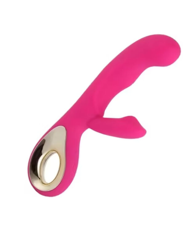 Vibrador Duplo Rabbit Ponto G Clitóris M·S Sexangel II 10 Modos USB Recarregável Rosa