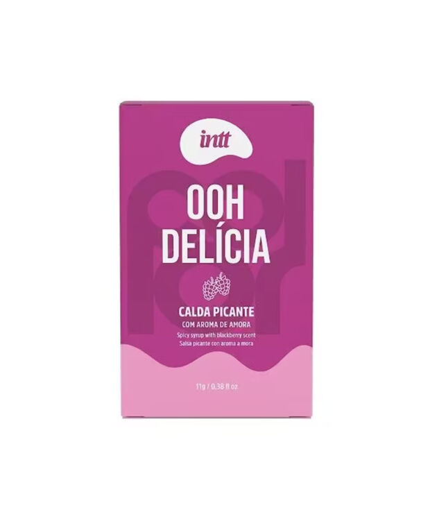 OOH Delícia Calda Picante Beijável Sabor Amora Efeito Quente Intt