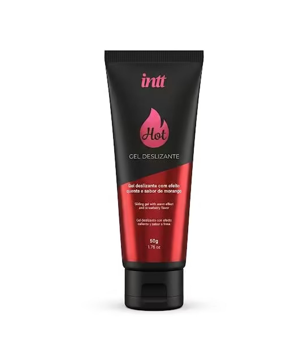 Hot Gel Deslizante Beijável Efeito Quente Sabor Morango com Hialurônico Intt