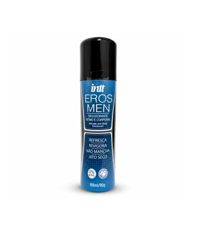 Eros Men Desodorante Íntimo e Corporal Masculino Refrescante Aerossol 166ml Intt