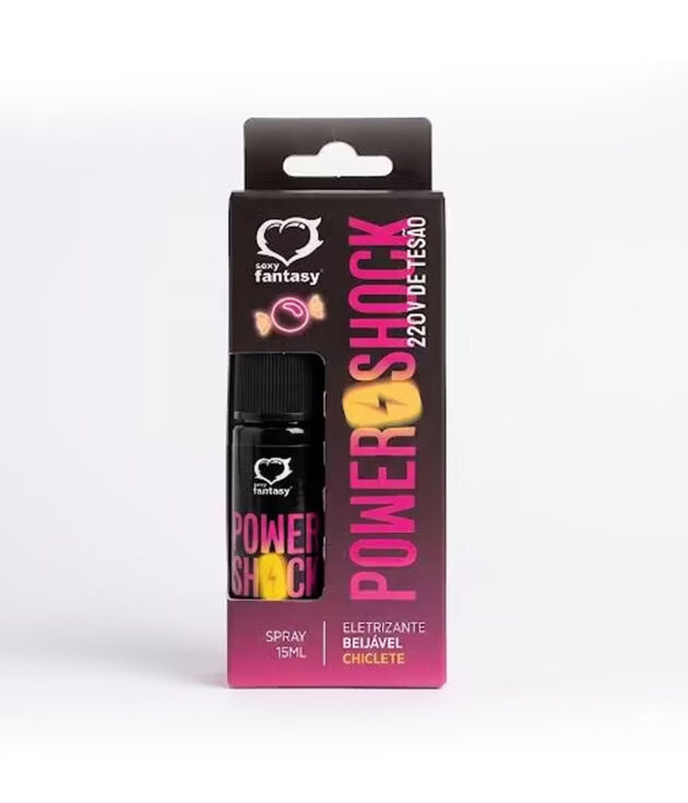 Sexy Fantasy Power Shock 220V Spray Eletrizante Beijável Chiclete 15ml Jambu