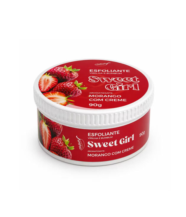 Sweet Girl Chillies Esfoliante Virilha e Bumbum Morango com Creme 90g