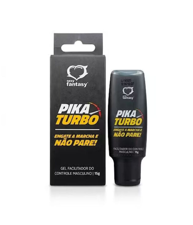 Pika Turbo Gel Facilitador Controle Masculino 15g Mentol Cravo