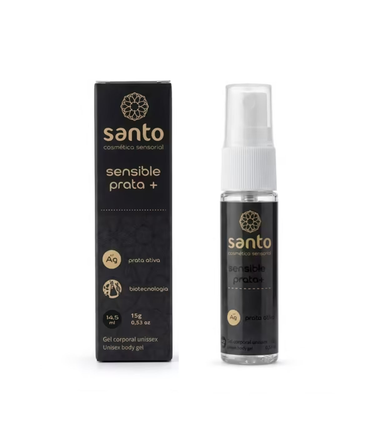 Santo Sensible Prata+ Gel Corporal Unissex - Dessensibilizante com Prata Ativa 15g