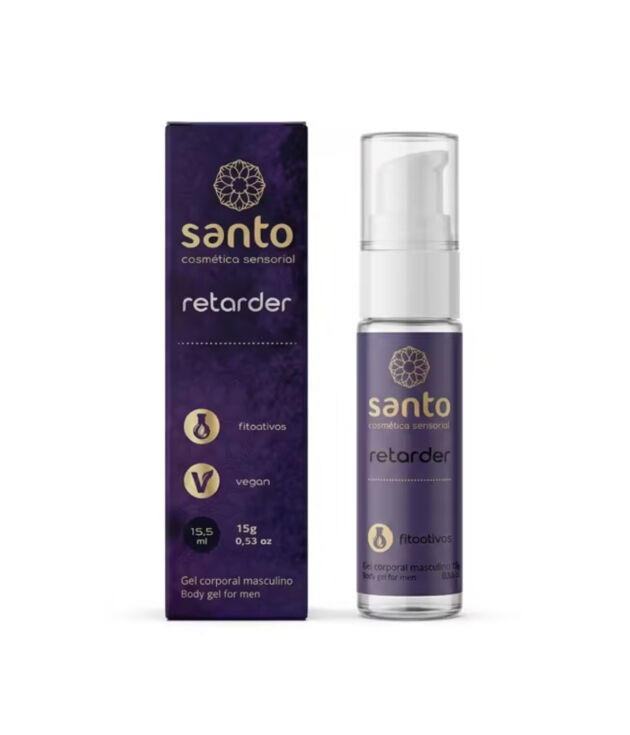Santo Retarder Gel Corporal Masculino - Retardante com Fitoativos Veganos 15g