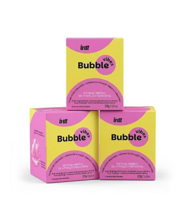 Bubble Vibes Gel Deslizante com Esferas Ativação Térmica Vibratória Intt