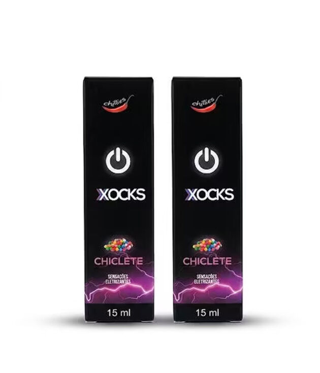 XOCKS Chiclete Gel Beijável Eletrizante Sensações Choques 15ml Chillies