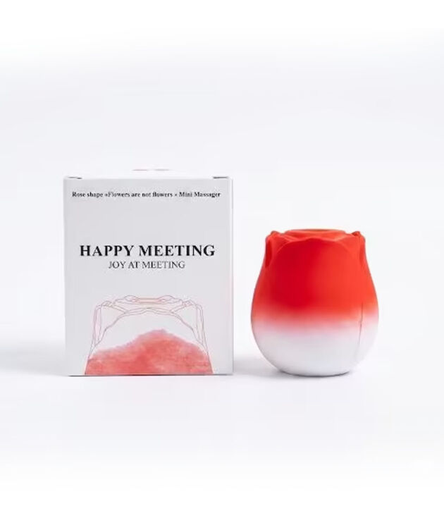 Rosa Estimuladora Clitoriano Sucção 10 Modos USB Recarregável Vermelho
