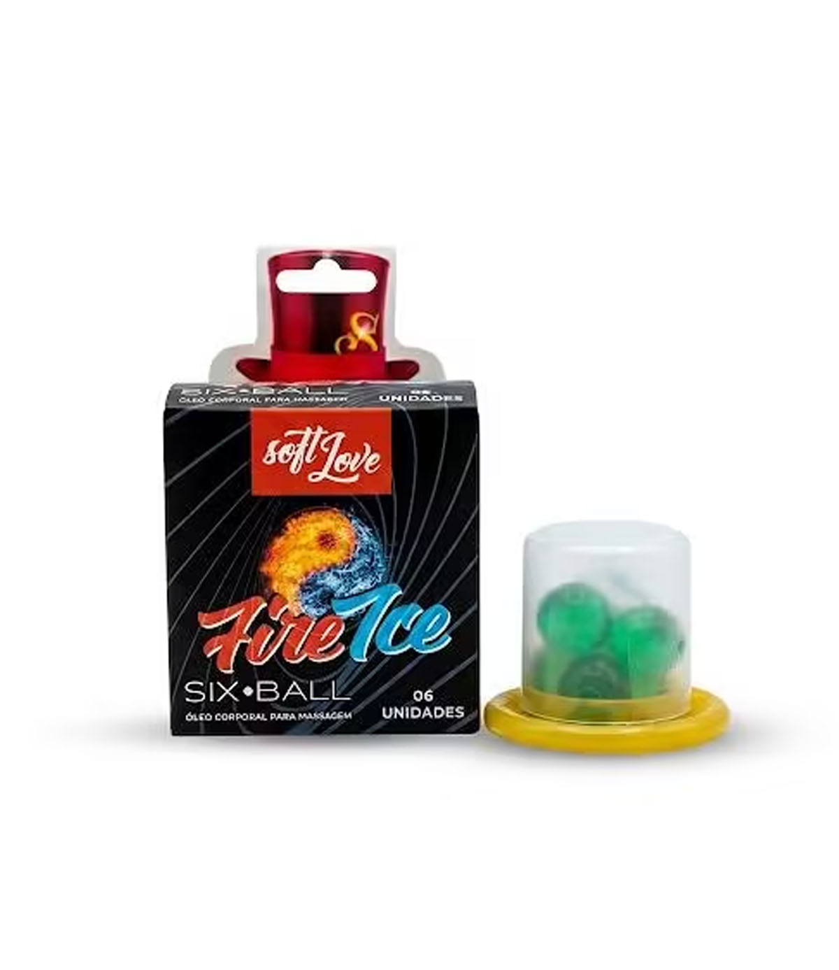 Bolinhas Mágicas Fogo e Gelo para Massagem Sensual - Soft Love Fire Ice Six Ball - 6 Unidades