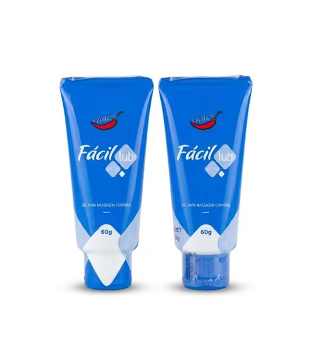 Gel para Massagem Corporal e Lubrificante Íntimo Base Aquosa - Chillies Fácil Lub Neutro 60g -