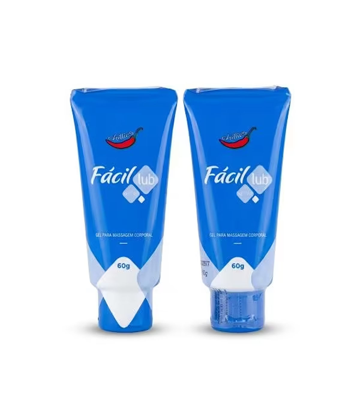 Gel para Massagem Corporal e Lubrificante Íntimo Base Aquosa - Chillies Fácil Lub Neutro 60g -