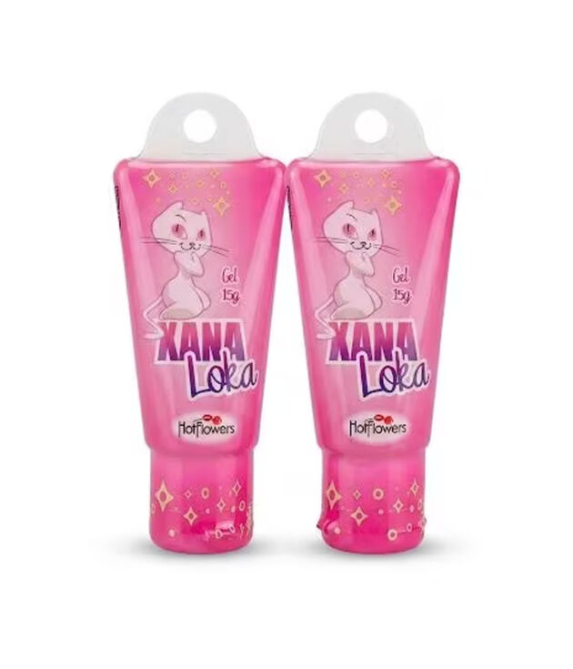 Xana Loka Gel Lubrificante Íntimo Sachê Chaveiro - Design Gatinho Kawaii - HotFlowers