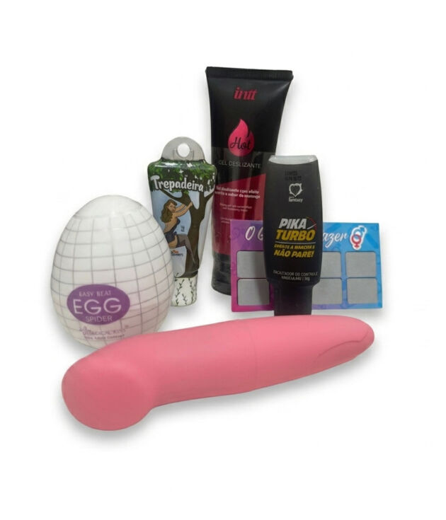 Kit Sensorial Clássico — Vibrador, Massageador, Géis e Raspadinha do Prazer